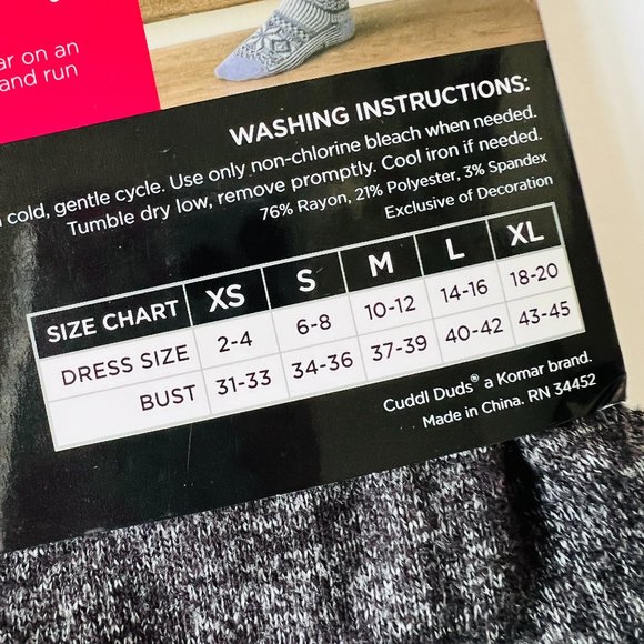 CUDDL DUDS Women's Set of Crew & Leggings Size XS NIP - Picture 12 of 13